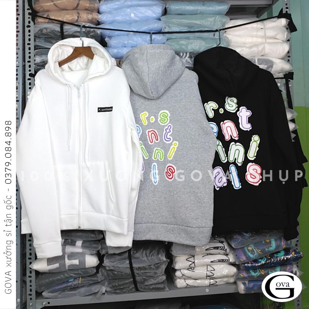 Áo khoác nỉ ❤️ Hoodie Dây Kéo SENTI Ulzzang form rộng Unisex bông 2 lớp trẻ trung GOVA