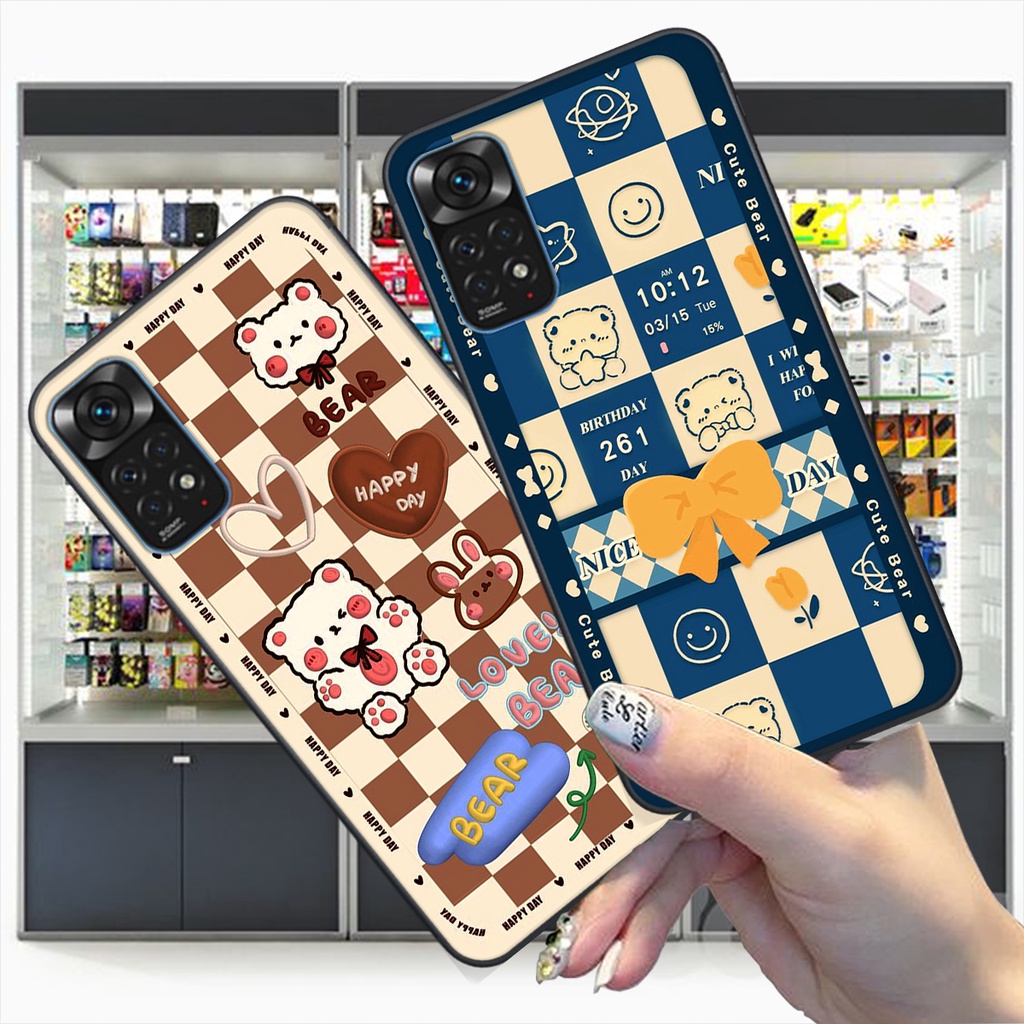 Ốp Xiaomi Redmi Note 11 4G / Note 11S / Note 11 Pro 5G / Note 11s 5G in hình kẻ caro , trái tim , bánh quy cute siêu đẹp