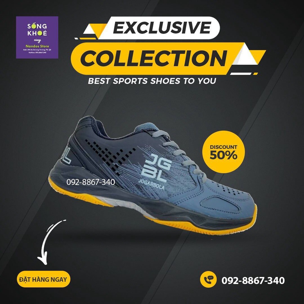 Nandos Store- GIÀY TENNIS CHÍNH HÃNG JOGARBOLA BLACK 2021