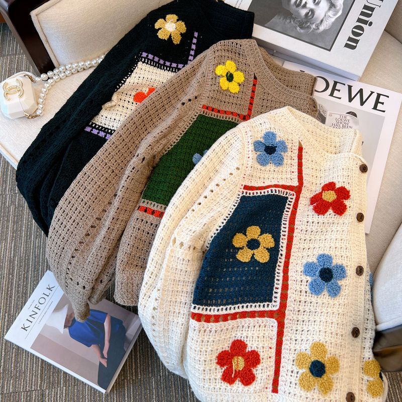 Áo Khoác Cardigan Dệt Kim Tay Dài Phong Cách Mới  tao bao
