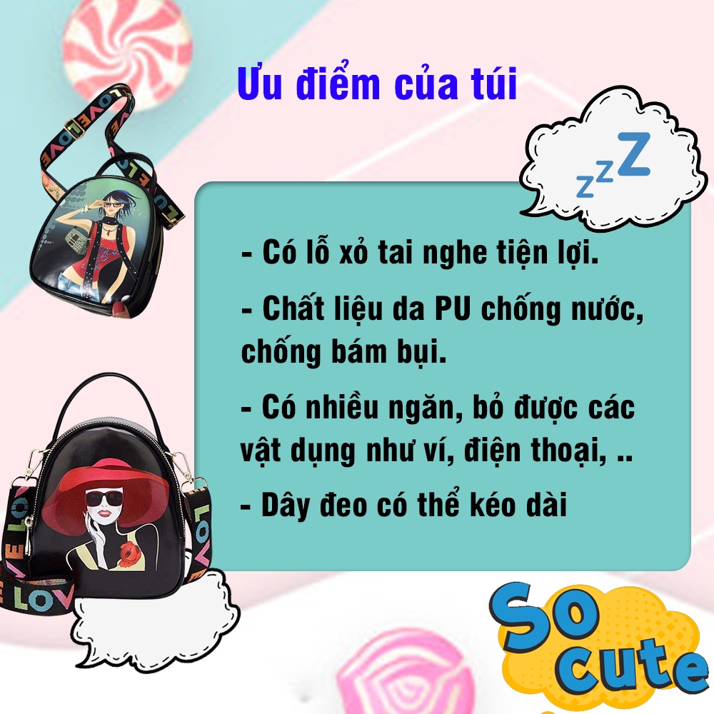 Túi Xách Túi Đeo Vai Đeo Chéo Nữ 3 Ngăn Đi Làm Đi Chơi Nhỏ Nhắn Tiện Lợi Thời Trang Cao Cấp
