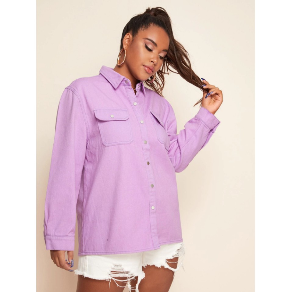 ÁO KHOÁC DENIM MÀU TÍM 85-110KG - AK95