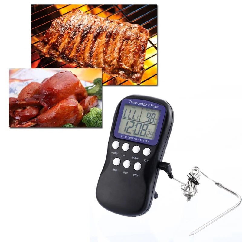 Máy báo nhiệt độ thực phẩm Thermometer&amp;Time - Home and Garden