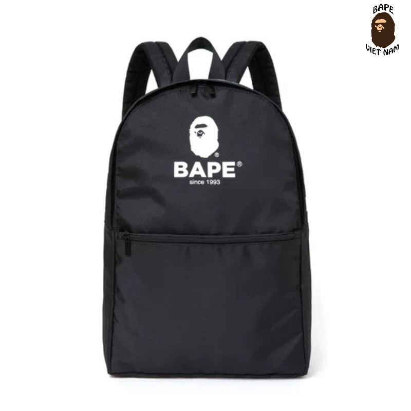 [Best Quality] Balo A Bathing Ape, Bape Backpack SS2019 chất liệu Canvas chống nước, Màu đen BapeVN