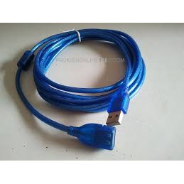 Dây cáp usb nối dài 5m chống nhiễu màu xanh