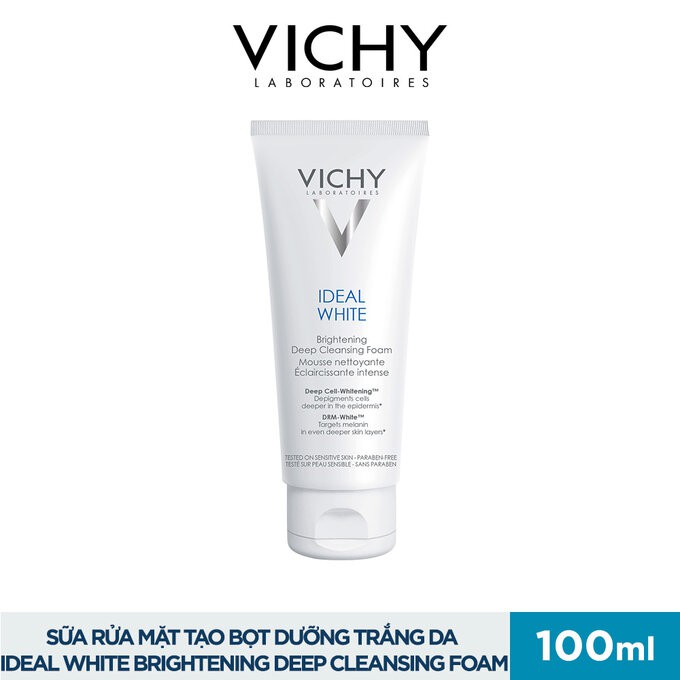 Sữa Rửa Mặt Tạo Bọt Vichy Ideal White Brightening Deep Cleansing Foam Dưỡng Sáng Da 100ml
