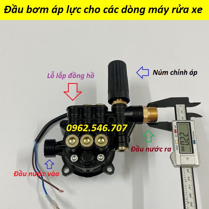Bộ Đầu Bơm Máy Rửa xe có chỉnh áp