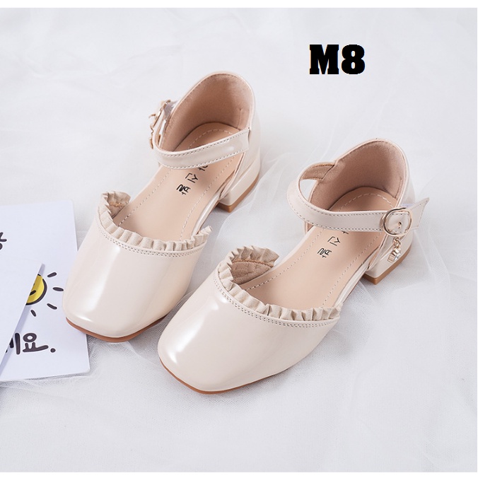 [Hà Xu shop] Giày Sandal bé gái bít mũi kiểu dáng búp bê bao gót