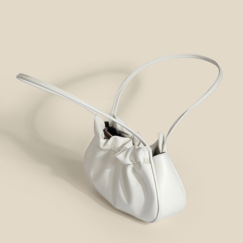 Túi Đeo Vai Hình Bánh Bao Màu Trơn Thời Trang Cho Nữ