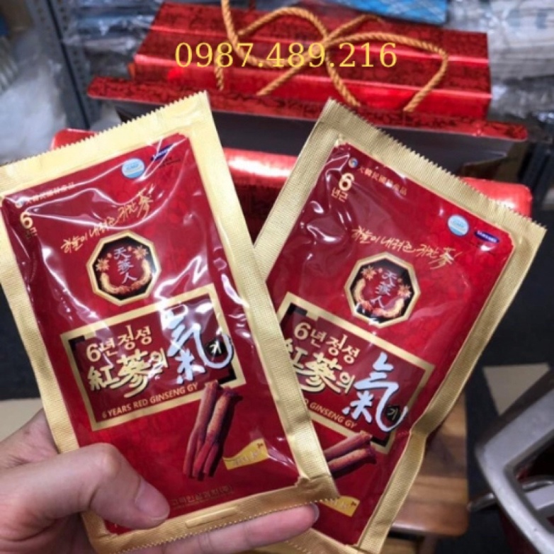 Nước ép hồng sâm 6 năm tuổi dạng 30 gói x70ml [ Hàng Mới Về ]