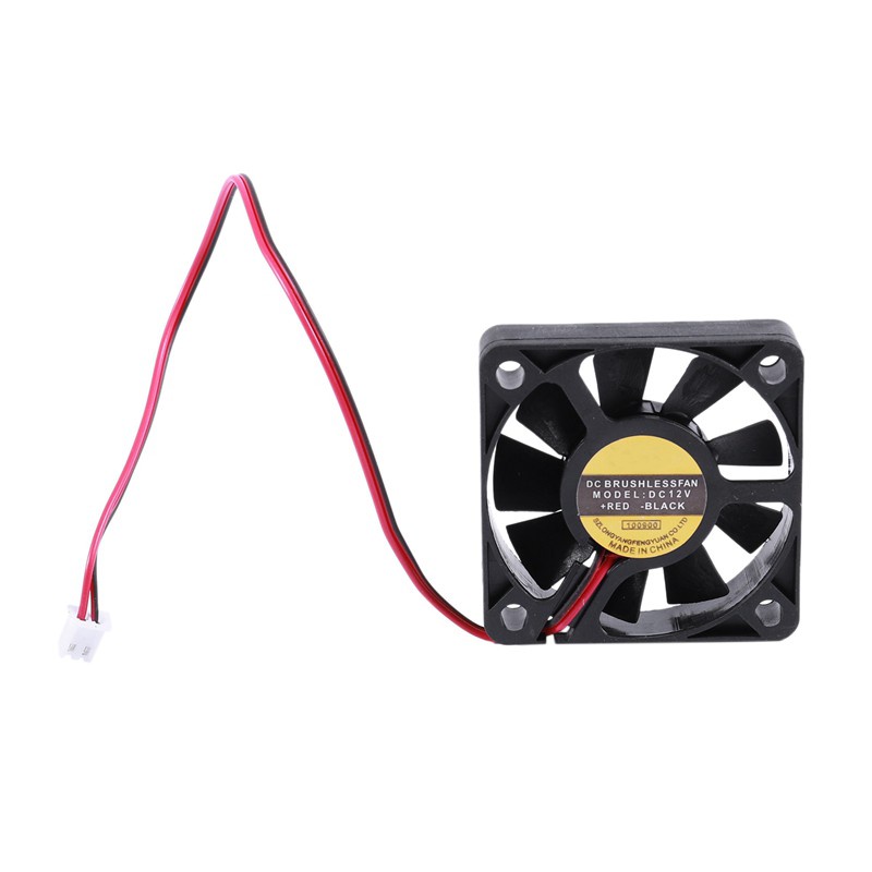 2 Pcs 5010 DC 12V 2Pin Brushless Cooling Fan 0.1A  50Mm & 0.16A 60Mm