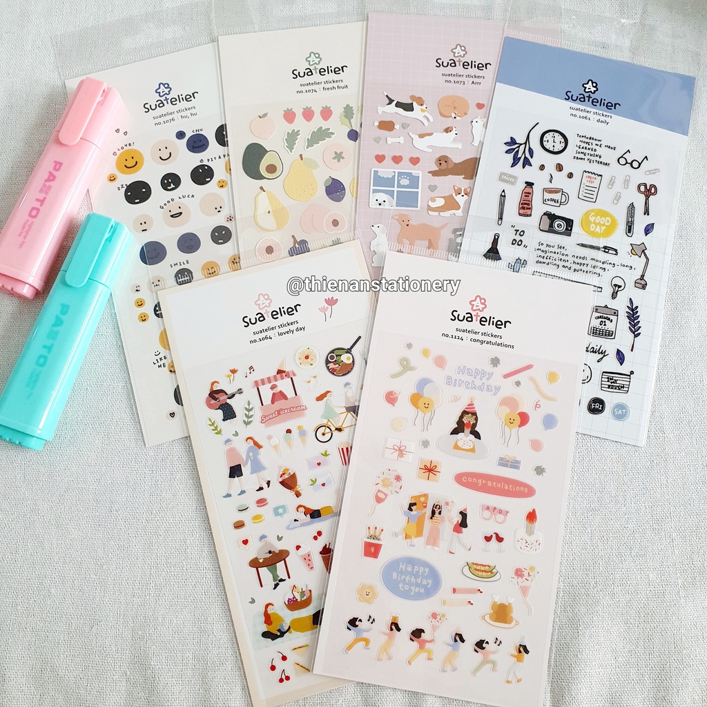 Sticker SUATELIER chính hãng Hàn Quốc