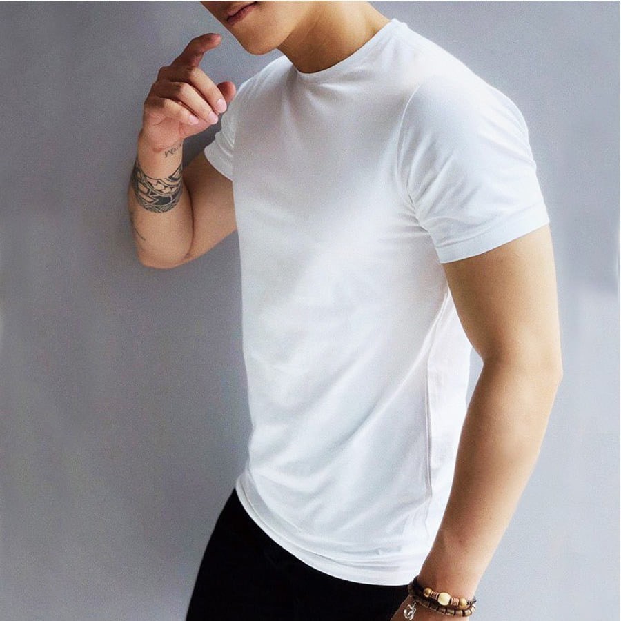 ÁO THUN NAM CỔ TRÒN FROM ÔM BODY CHUẨN MEN GIÁ SĨ ACT001