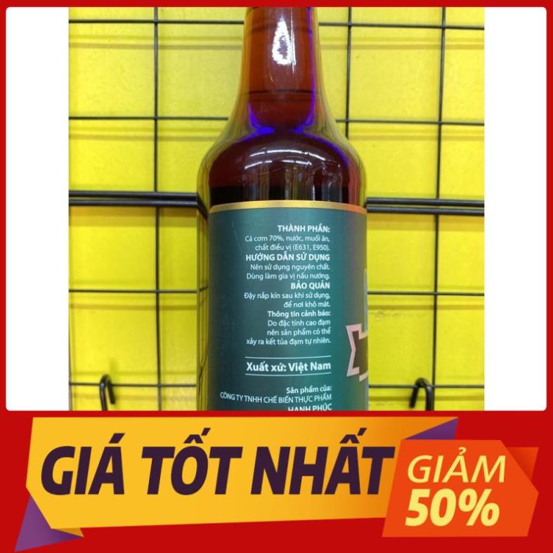 Nước mắm cá cơm Hạnh Phúc 60 độ đạm chai 500ml