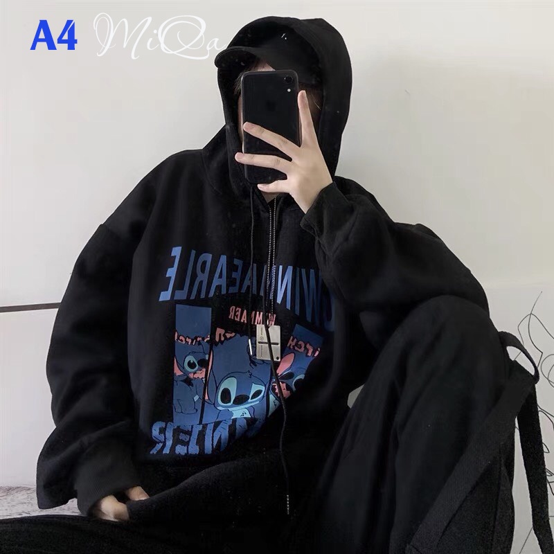 Áo Nỉ Bông Thời Trang UNISEX Hoạ Tiết Stitch Cute 🫐/ HOODIE FREESIZE 💜 MiQa 💜 #10 | BigBuy360 - bigbuy360.vn