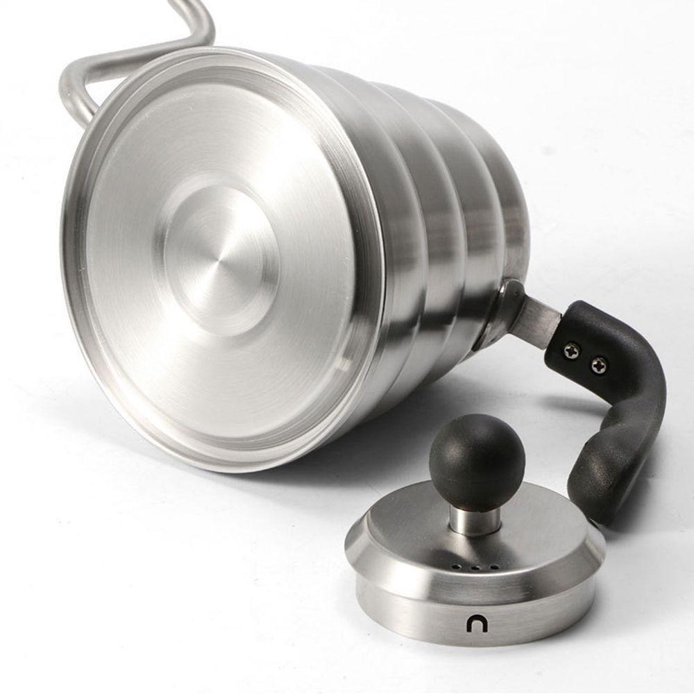 Ấm Pha Trà / Cà Phê Espresso Bằng Thép Không Gỉ Chịu Nhiệt Kèm Nhiệt Kế Tiện Dụng