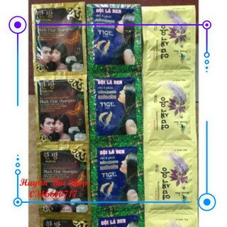 10 gói gội đen tóc nhân sâm thảo dược
