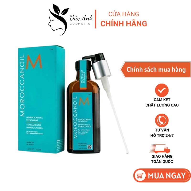 Tinh dầu dưỡng tóc Moroccanoil cấp ẩm phục hồi tóc khô xơ chai 100ml