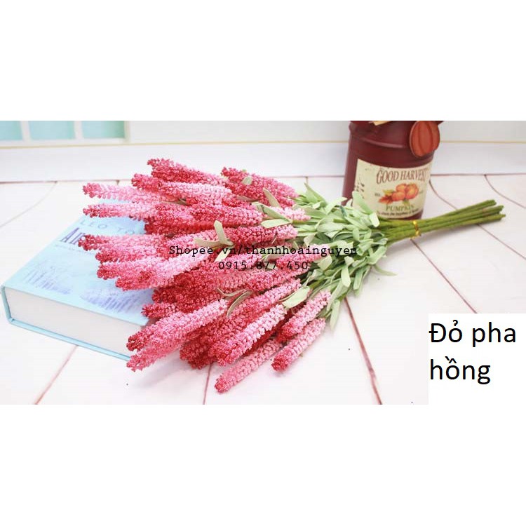 Cành hoa Lavender xốp phụ kiện chụp ảnh và trang trí nhà cửa ( hoa giả hoa nhựa )