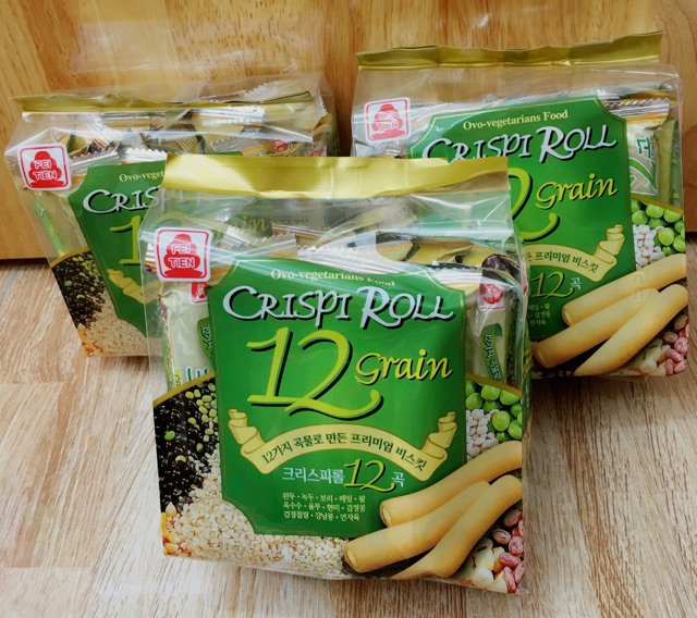 Bánh dinh dữơng 12 loại ngũ cốc PEI TIEN CRISPI ROLL 12 GRAIN 180G-ĐÀI LOAN