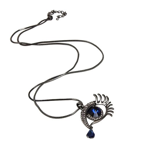 Dây chuyền hợp kim mặt hình đôi mắt đính đá độc đáo