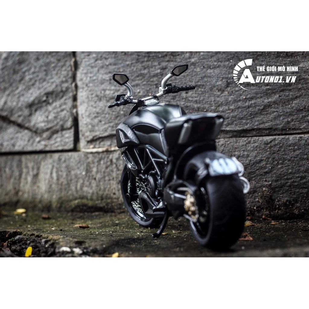 MÔ HÌNH XE DIAVEL MATT BLACK 1:12 CÓ ĐÈN NHẠC DIECAST METAL 5422