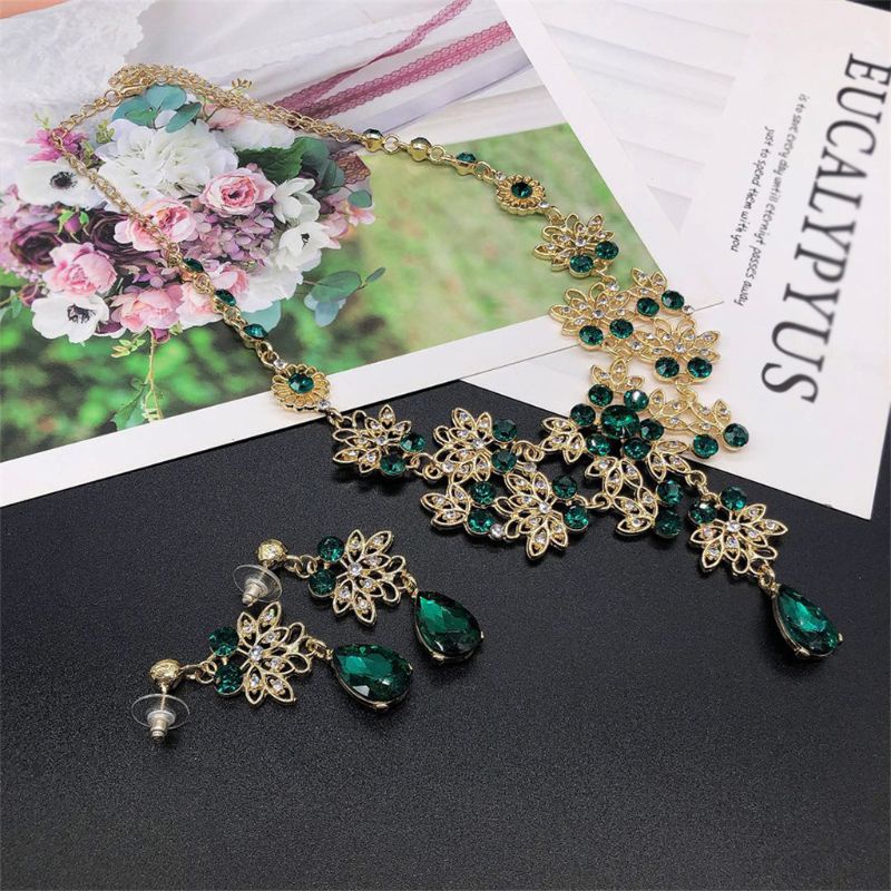 Flgo Vòng cổ Màu Xanh Lá Cây Không Xỏ Khuyên Với Chất Liệu Thép Không Gỉ Thiết Kế Đơn Giản Hàng Ngày Supp