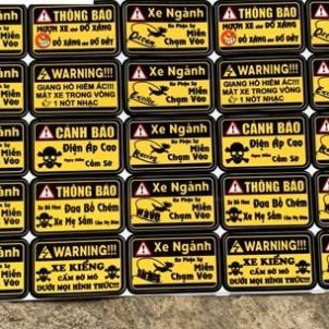 Tem Cảnh Báo ( Bộ 35 tấm )
