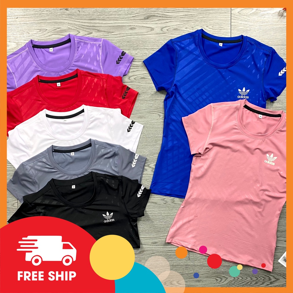 [ FREE SHIP ] Áo Thun Nữ Tập Gym Yoga Chạy Bộ 4 mã DN08