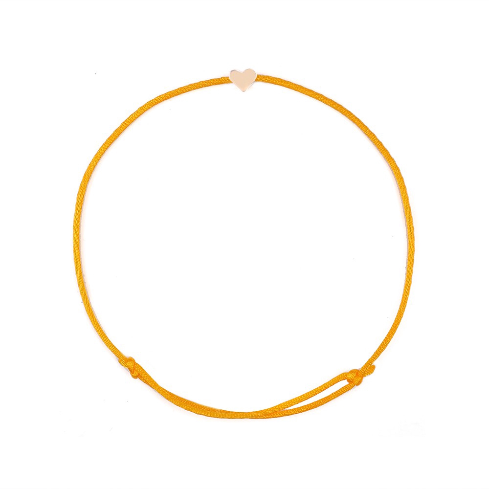 Vòng tay may mắn dây mặt hình trái tim có thể điều chỉnh kích thước | BigBuy360 - bigbuy360.vn