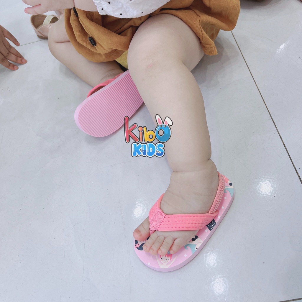 ￼Dép Kẹp, Dép Xỏ Ngón Xinh Xắn Mùa Hè Đi Biển Đi Học Cho Bé Trai Bé Gái đế có rãnh chống trơn trượt tốt SA431