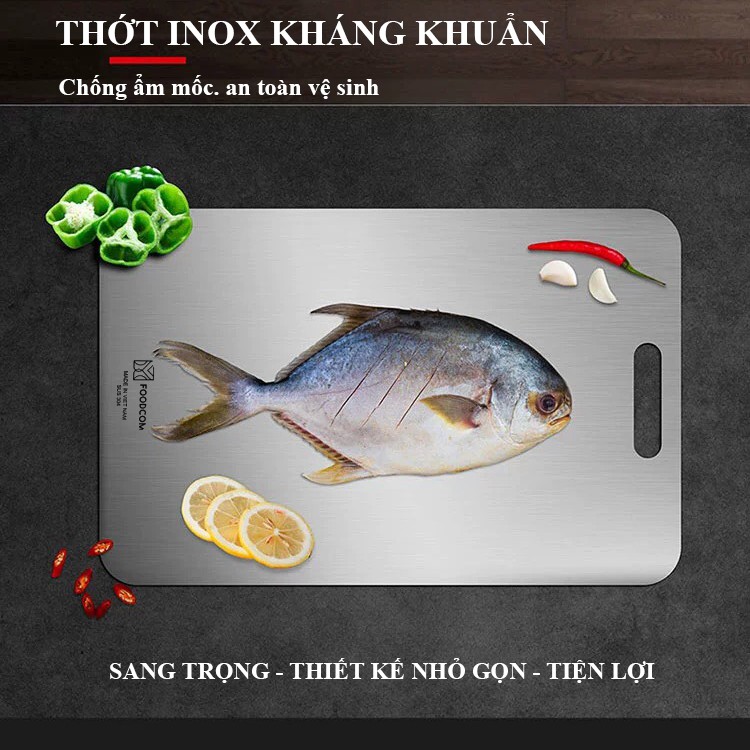 THỚT INOX 304 KHÁNG KHUẨN - CHỐNG ẨM MỐC- AN TOÀN CHO SỨC KHỎE- HÀNG SẢN XUẤT TẠI VIỆT NAM