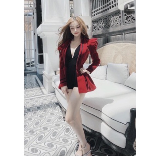 Sét 2 Món Blazer Nhung Kiểu Bá Tước &Jum Short