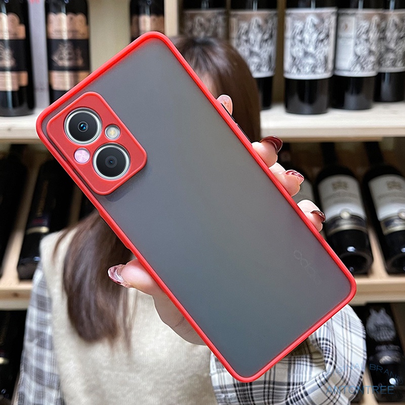Ốp Điện Thoại Mặt Nhám Màu Kẹo Bảo Vệ Camera Cho OPPO RENO7 LITE 5G RENO7 Z 5G F21 PRO 4G A96 4G A76 A36