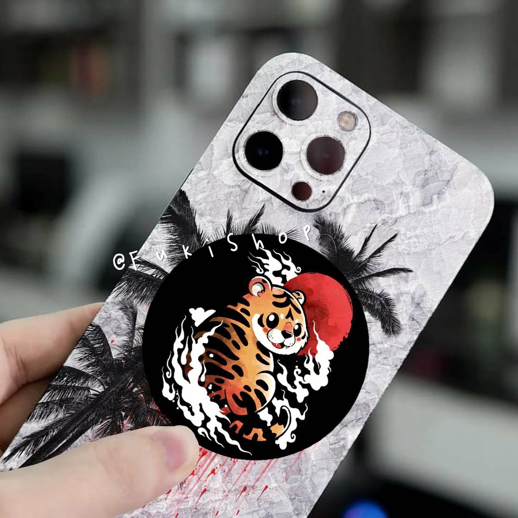 Tấm dán Skin FULL VIỀN Con Hổ Dành Cho 13ProMax 12ProMax 11ProMax X XS XR XSMAX 6Plus 7Plus 8Plus FukiShop