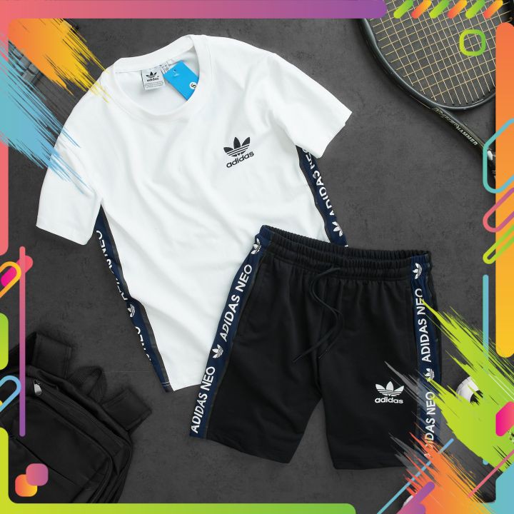 Bộ thun cotton nam ⚡SALE 20%⚡ SET ADIDAS 2021, 100% chất cotton [AD027+QDG003]