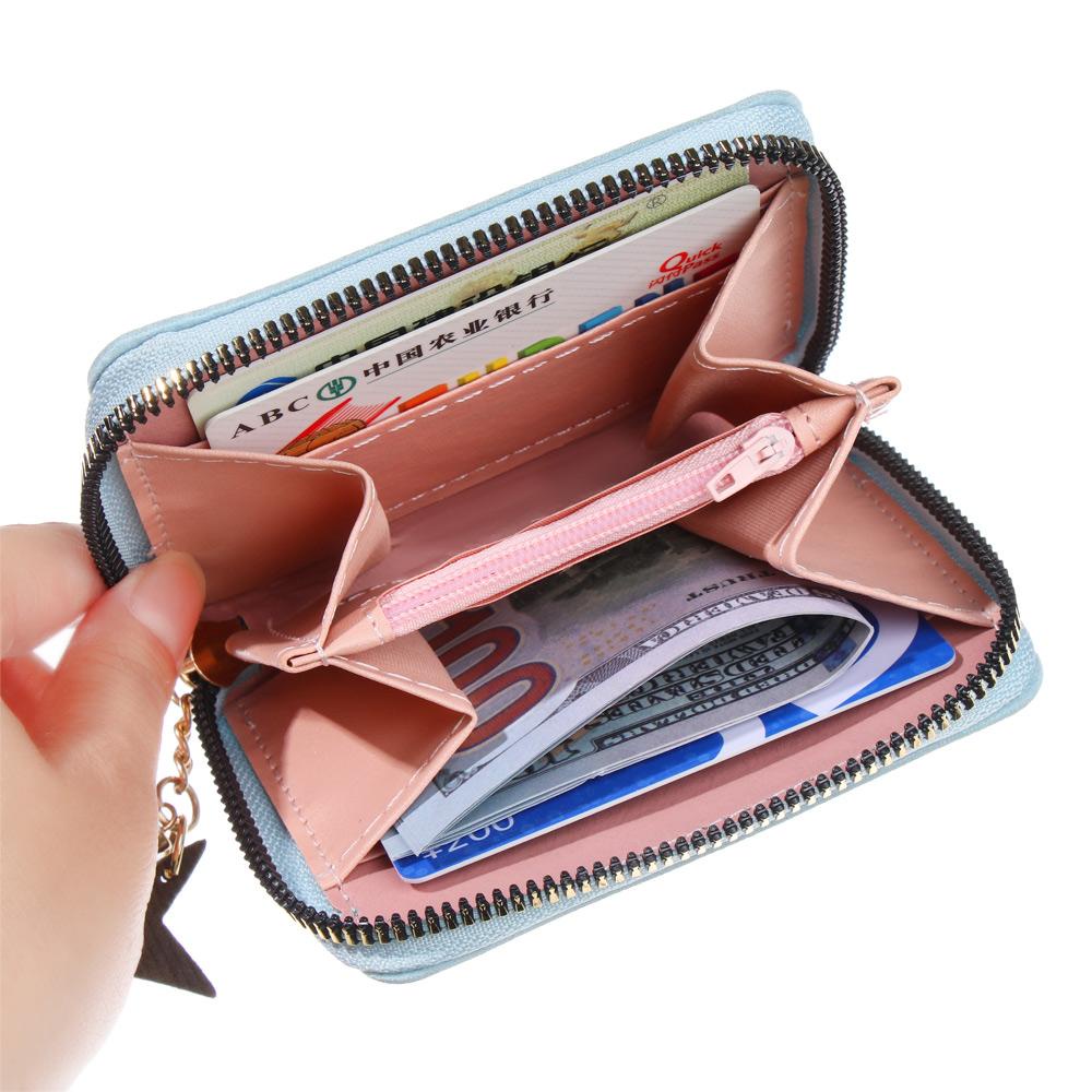 UUMIR Ví Ngắn Đựng Thẻ / Tiền Xu Nhỏ Gọn Thời Trang Giá Đỡ