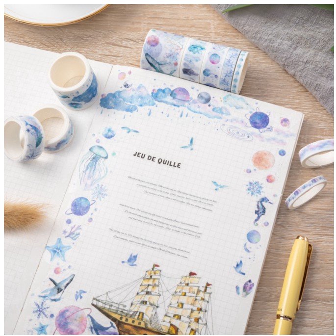 Bộ 10 Băng Keo Trang Trí Washi Tape A Good Life Cực Xinh