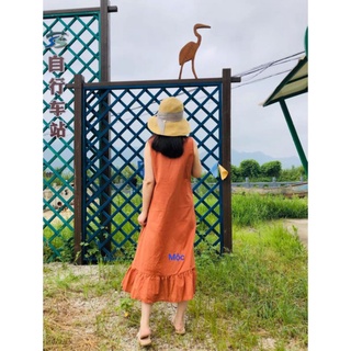 Đầm Linen dáng suông cổ tròn dát nách chân bèo đủ sz từ S đến XL [ Đặt hàng để lại cân nặng chiều cao]