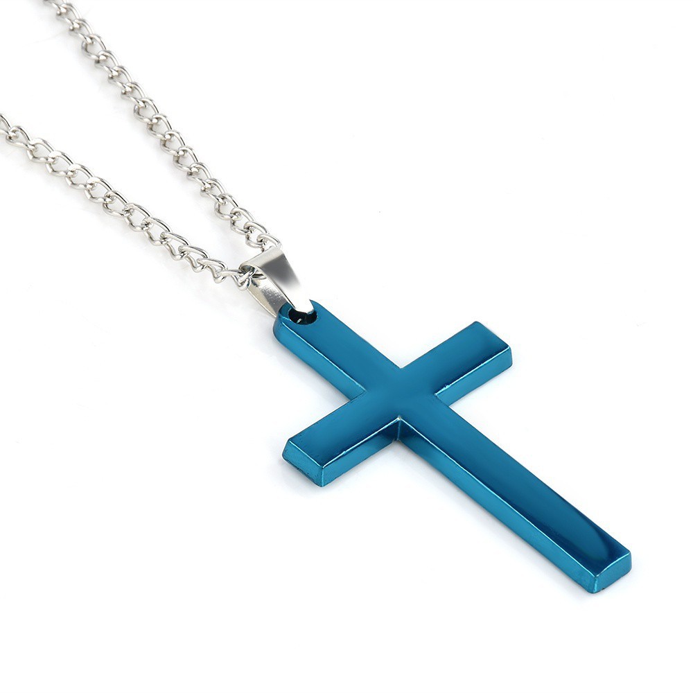 Dây chuyền inox mặt thánh giá xi mạ vàng/bạc