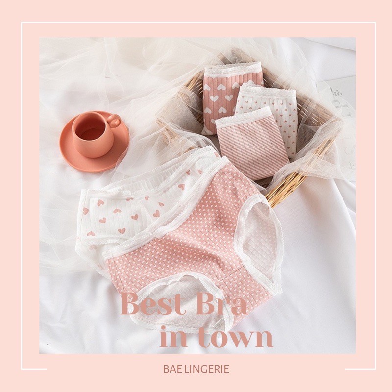 (Có chọn màu) Quần lót nữ cotton thun dễ thương thoáng mát LOVE - Bae Lingerie | BigBuy360 - bigbuy360.vn