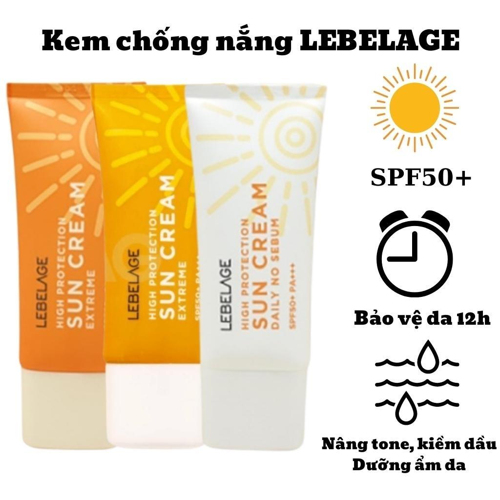 Kem chống nắng kiềm dầu, nâng tone da LEBELAGE SPF50+, PA+++ 30ML Hàn Quốc - Chính hãng