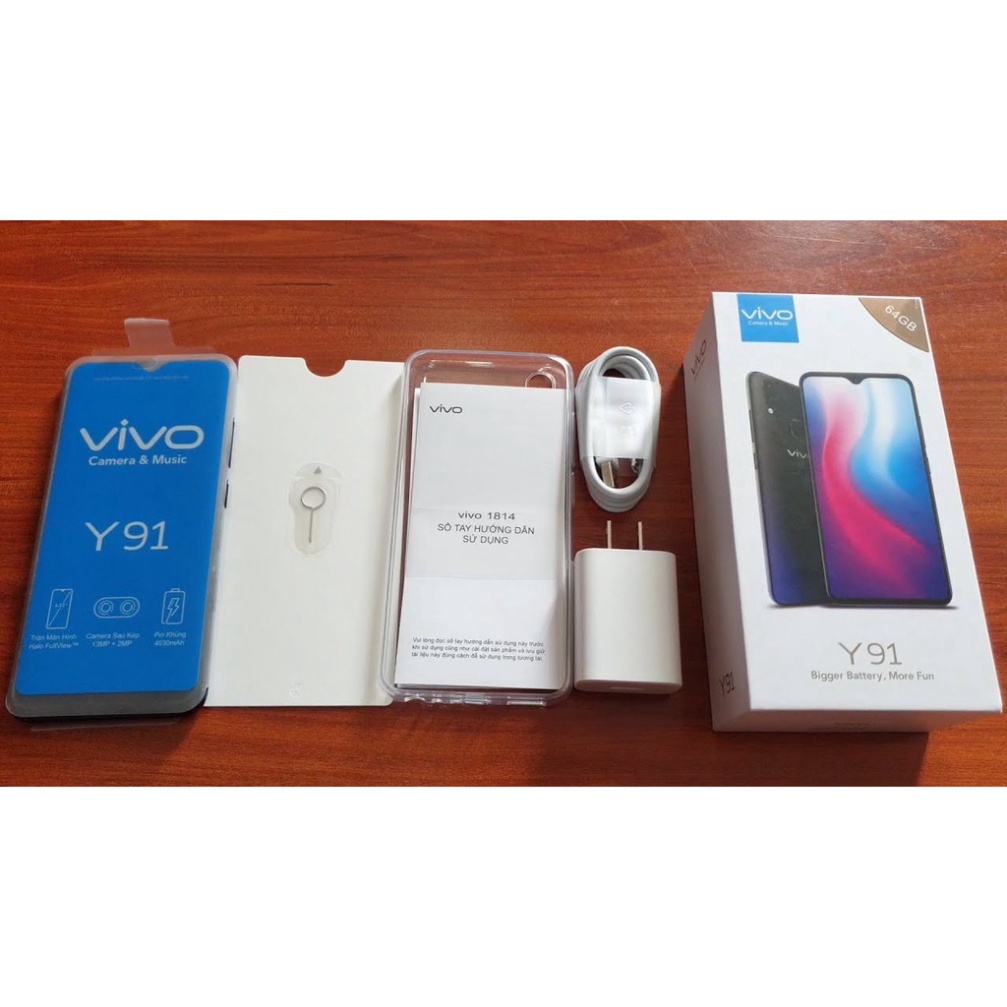 Điện thoại Vivo Y91 2sim Ram 3G/64G mới Chính Hãng, Pin siêu khỏe  Màn hình giọt nước 6.22inch MSP 021