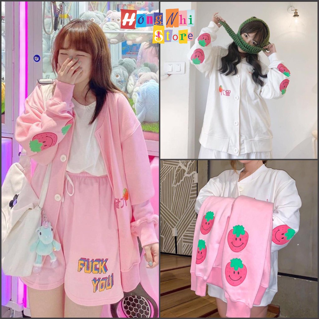 Áo Khoác Cardigan In Hình Sweetie Oversize Ulzzang Unisex Dáng Rộng - MM
