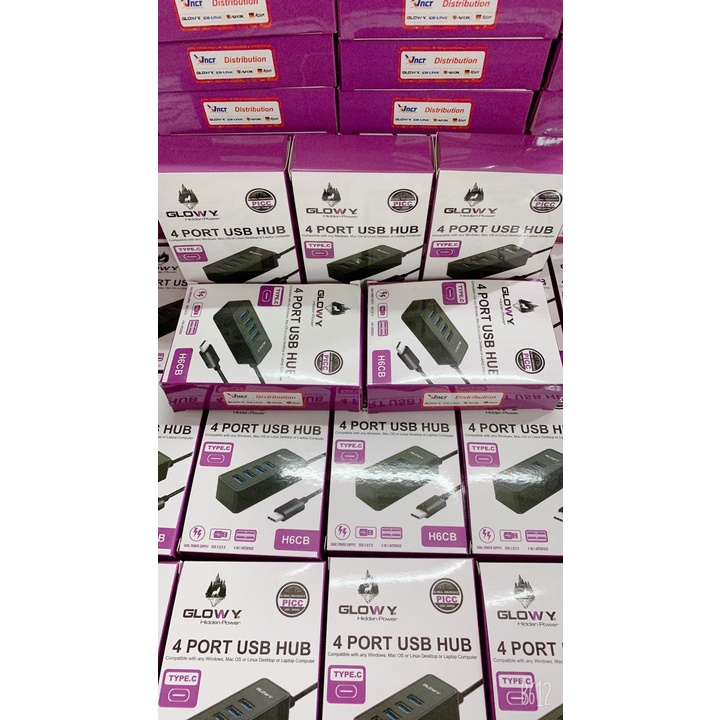 HUB H6CB - TypeC chia cổng USB - Sản phấm chính hãng Gloway - Bảo hành 2 năm !!!