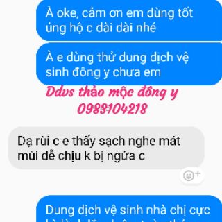 DUNG DỊCH VỆ SINH THẢO MỘC ĐÔNG Y