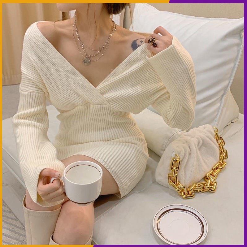 Đầm trễ vai taobao hàng QC cao cấp-Dưới52kg-Minhyenshop