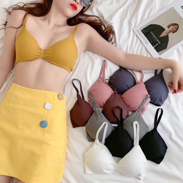 Áo bra ⚡️FREESHIP ⚡️ Áo bra cotton nơ mới siêu đẹp A308