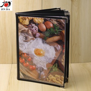 Menu 8 trang 16 bề mặt sổ menu PVC, album ảnh, danh sách sản phẩm thư mục kích thước A4