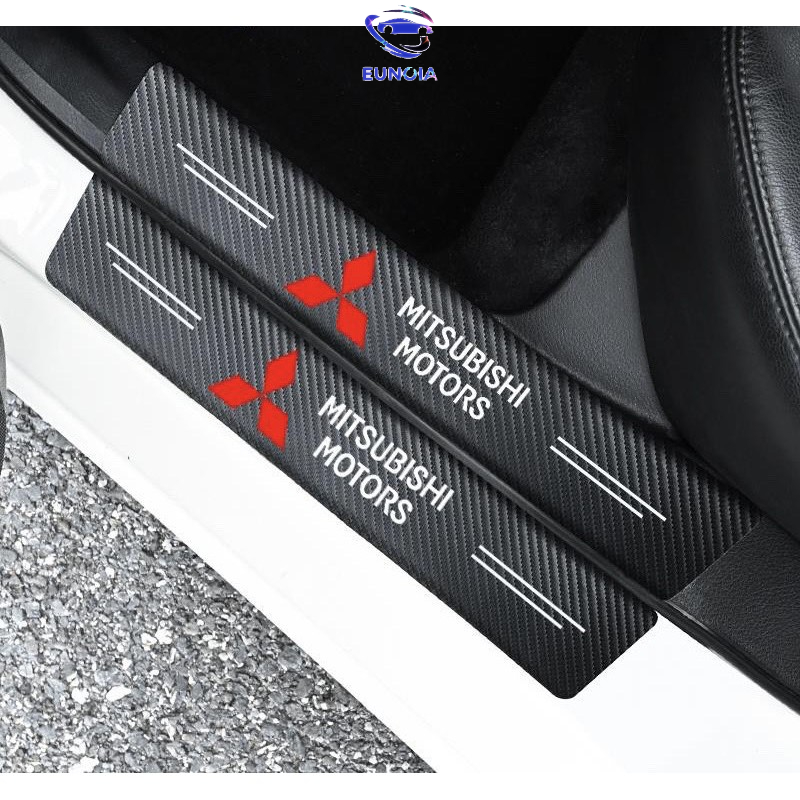Sét 9 miếng dán bậc cửa mazda có vân carbon dán full keo chống trầy tốt